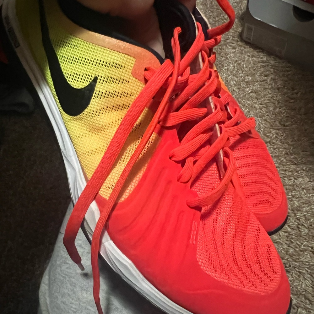 Nike Bright Red and Yellow Sneakers